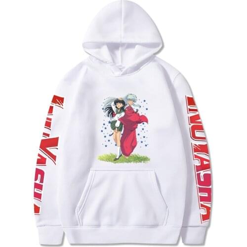 Inuyasha Harajuku Japanese Anime Funny Cartoon Hoodies Men/women Fashion Autumn Winter Warm Pullover Popular Streetwear Unisex