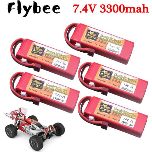 2S 7.4V Lipo Battery for Wltoys RC Toys car 144001 12428 124019 124018 12423 144001 Battery Parts Upgraded 7.4V 3000mAh Battery