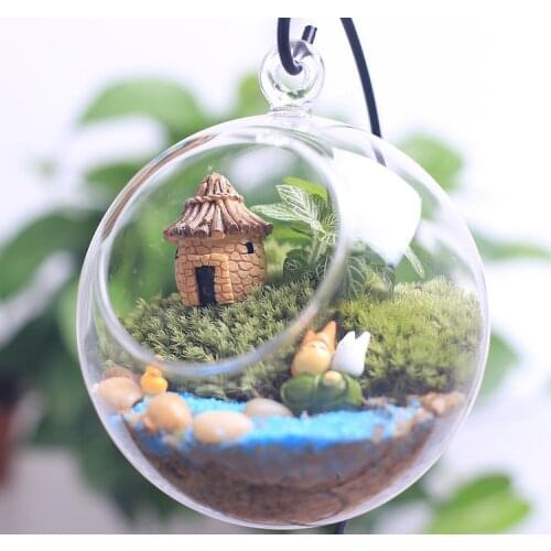 Mini DIY dollhouse miniatures cottage terrarium fairy garden gnome moss resin decorations for home and garden drop shipping