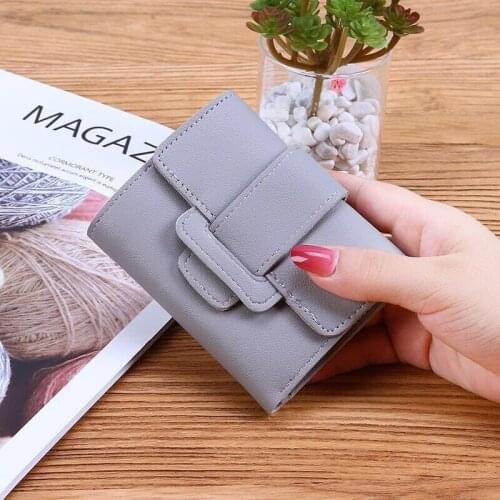 Women Wallets Bag Small Short Fashion Brand PU Leather Purse Card Bags For Ladies Female 2020 Mini Coin Clutch Money Clip Wallet
