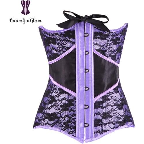 Fashion design waist shaper slimming waist outfit clothes women waist cincher floral lace overlay underbust corset 875