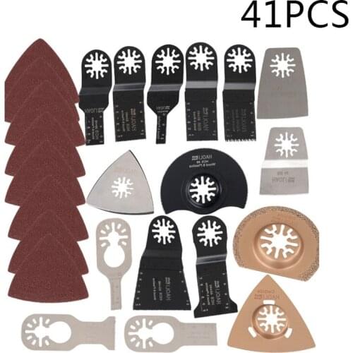 41pcs Oscillating Multitool Saw Blade Kit Set For FEIN Makita Multi Tool B1 Renovator metal cutting Power Tools Accessories