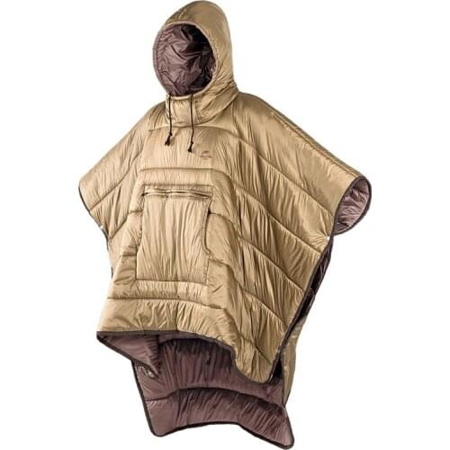 Naturehike Portable Water-resistant Camping Hiking Jackets Sleeping Bag Cloak Style Lazy Sleeping Bag Winter Poncho NH18D010-P