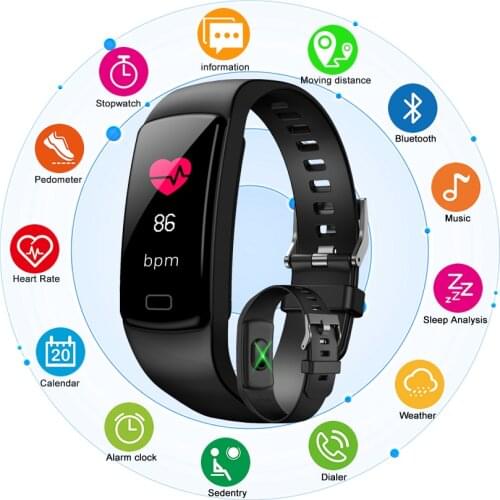 New Women Color Screen Smart watch For IOS Android Phone Sport Fitness tracker Pedometer Heart Rate Blood Pressure Watches