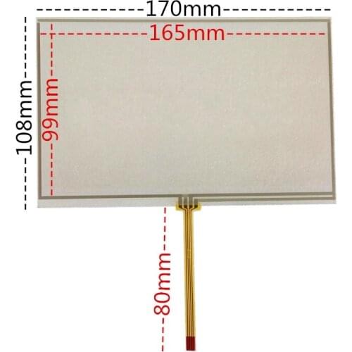New 7.4 inch touch screen resistance 170*108 on-board navigation manual control touch screen