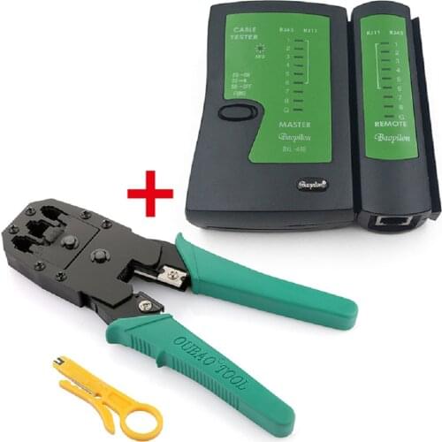 RJ45 Crimper Network Cable Tester LAN Tester Crimping Pliers Ethernet Cut Tool Kit Stripper Punch RJ12 RJ11 Cat5 Cat5E Cat6