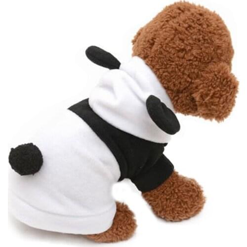 Autumn Winter Dog Clothes Fleece Panda Shape Pet Coat Sweater for Puppy Dog Hoodies Pullover Cartoon Cute Cosplay Costume Outwea
