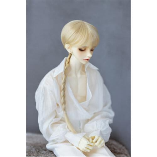 BJD doll wig for both men and women Black handsome braid short hair suitable for 1/3 1/4 1/6 doll wig doll accessories