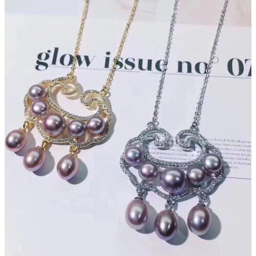 Popular S925 Sterling Silver Necklace Findings Jewelry Base Settings Mountings Parts for Akoya Edison Pearls, Coral, Jade