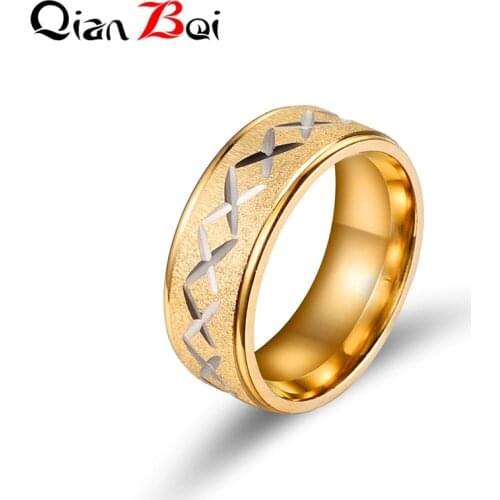 QianBei Fashion Simple Design Vintage Gold Color Joint Rings Sets for Women Jewelry Gifts