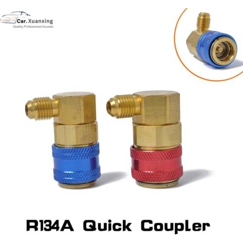 R134A Quick Coupler Automotive air conditioning and fluoride connector Adapters Type AC Manifold Gauge Auto Set Brass Adapter