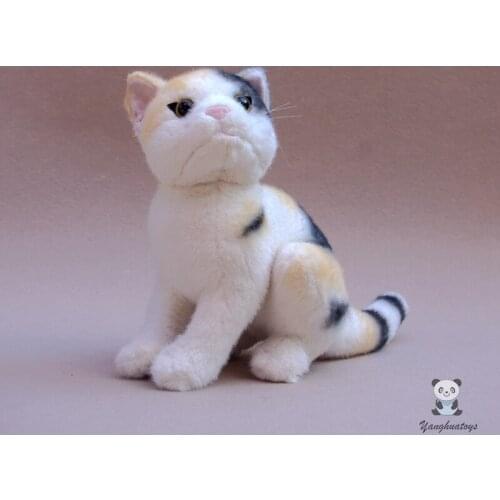 Real Life Plush Three Felinae Dolls Orange Cats Model Toys Girlfriend Super Soft Present Shop