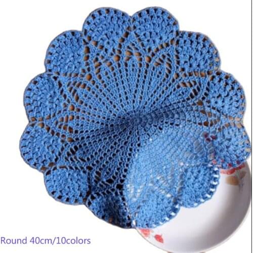 Luxury cotton placemat cup coaster mug kitchen Christmas dining table place mat cloth lace Crochet tea coffee doily drink pad