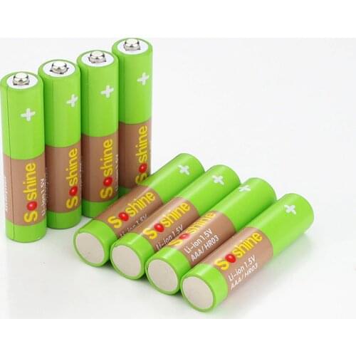 Soshine AAA/HR03 Rechargeable Li-ion 1.5V 600 mWh Battery