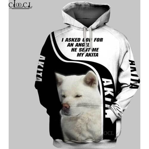 CLOOCL 2021 Newest Popular Akita 3D Print Hoodies Men Women Harajuku Fashion Sweatshirt Autumn Casual Tops Drop Shipping