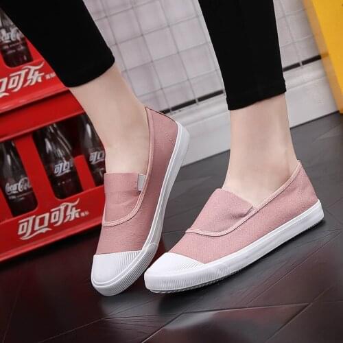 Trendy Ladies Canvas Shoes New Spring Comfortable and Breathable Flat Shoes Korean Thick-soled Non-slip Casual Shoes Zapatillas