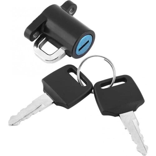 Locks Latches Acouto Universal Motorcycle Bicycle Aluminum Helmet Lock Hook with Two Keys motorsiklet aksesuarlari