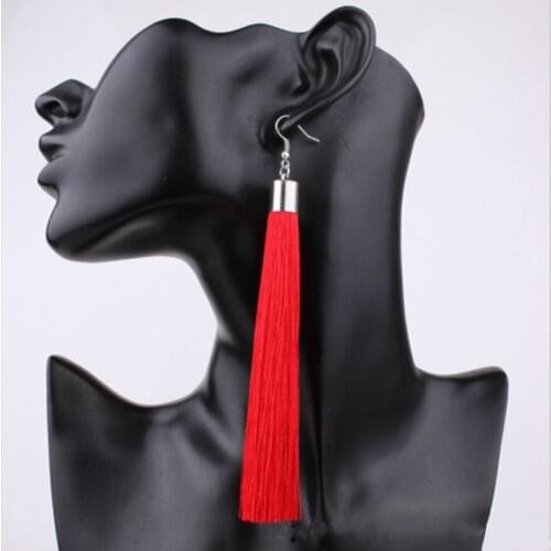 18 Colors Bohemia Long Tassels Earrings For Women Fashion Statement Dangle Earrings Ethnic Jewelry Brincos Pendientes