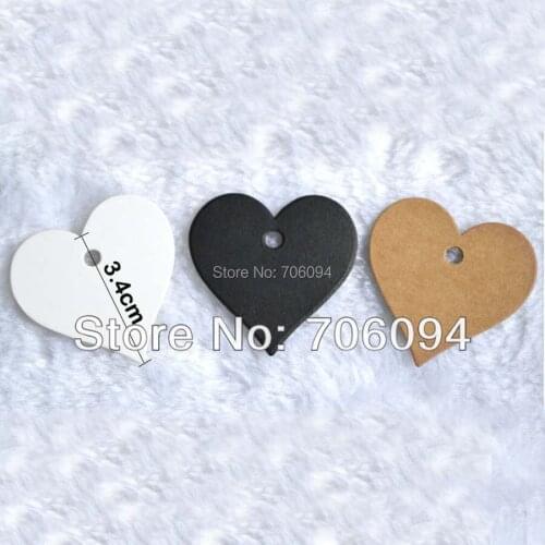 1000pcs/lot,Heart DIY Blank kraft Hang Tag Gift tag,Wedding party gift swing tag custom tag logo need extra cost,Free Shipping