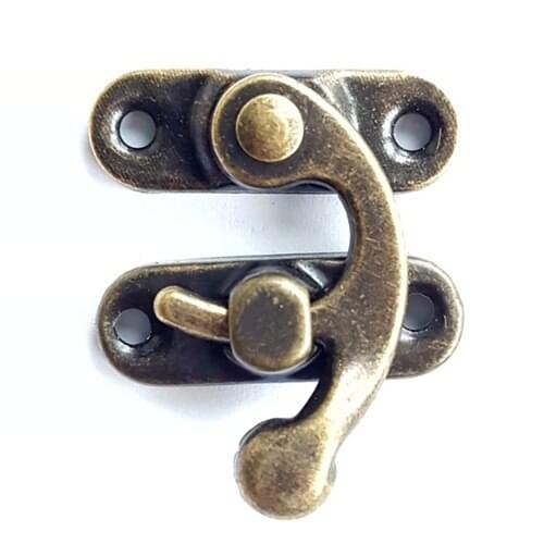 1500pcs 28*33mm Antique Bronze Agraffe Buckle Dark Wooden Box Case Gift Packing Parts Clasp Latch Hook Small Shackle Lock Horns