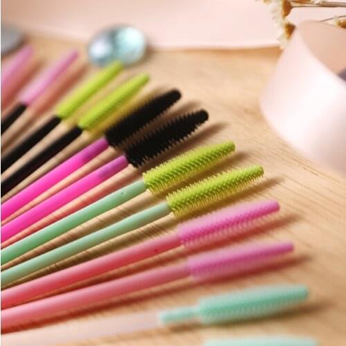 200bags Silicone Mascara Wands Applicator Disposable Eyelash Brushes Towel Shape Makeup Brush For Eyelash Extension tools hot