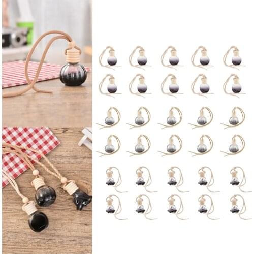 30pcs Empty Car Perfume Bottle Refillable Hanging Perfume Fragrance Bottle