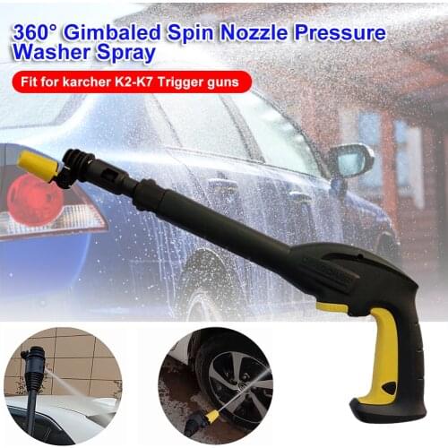 360 ° Gimbaled Spin Nozzle Pressure Washer Spray Nozzle Tips Fit for Karcher K2-K7 Trigger Guns Car Wash Maintenance Wholesale