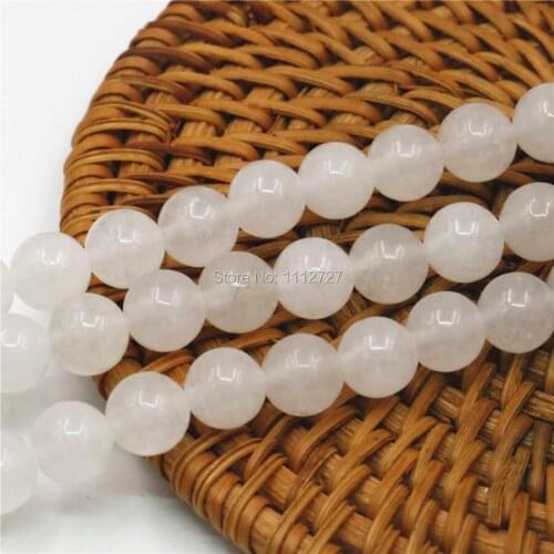4 6 10 12mm Accessory Crafts Parts White Semi Finished Stones Loose Beads Round Diy Crafts Jewelry Making Crystal Gifts 15inch
