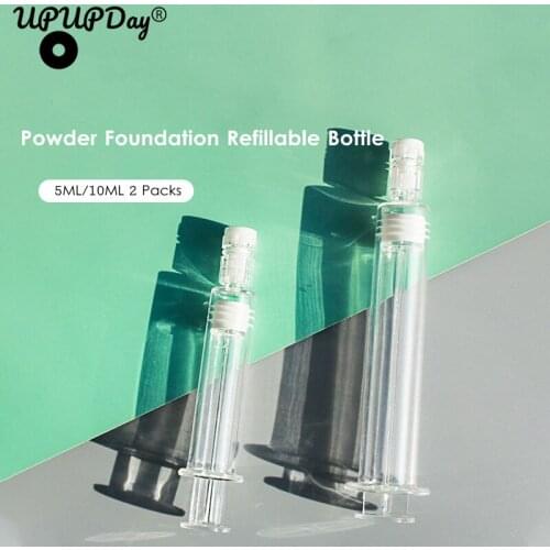 5ml 10ml Powder Refillable Bottle Vacuum Travel Empty Bottle Face Cream Foundation Needle Refillable Pen Makeup Sample Hygiene