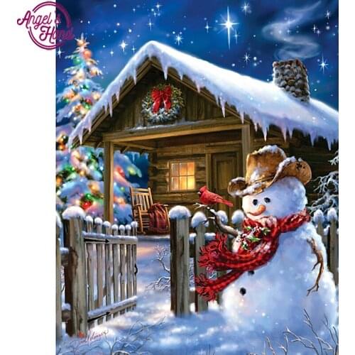 5D DIY diamond embroidery Snow landscape diamond painting Cross Stitch full square Rhinestone mosaic home decoration gift