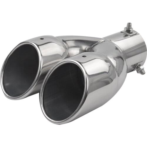 Automobile Universal 63Mm One Minute Two Exhaust Pipe Tail Throat