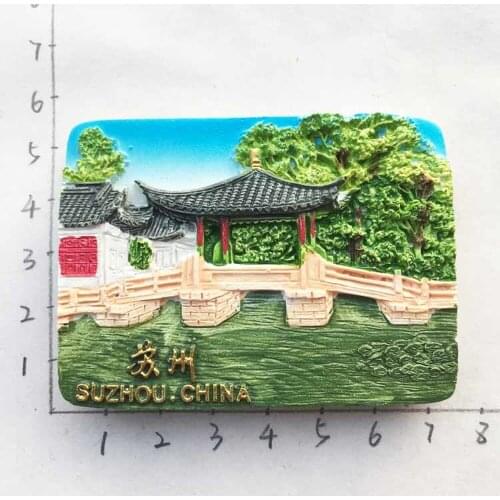 BABELEMI China Jiangsu Suzhou Garden Landscape Tourist Souvenir Fridge Magnet Sticker Creative Home Decoration Collection Gift
