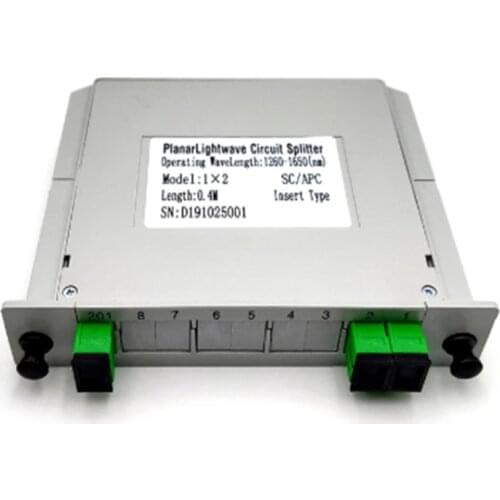 Free delivery10pcs / lot SC / APC 1X2 Fiber Optic Box Box Optocoupler SC APC PLC 1X2 Fiber Optic FTTHDistributor Box