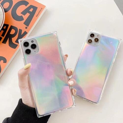 ALLCHW Laser Phone Case For Samsung S20 Plus A51 A71 A70 A50 A30 A20 A10 TPU Clear Coque For iPhone 11Promax XR XSMAX 7 8 Plus