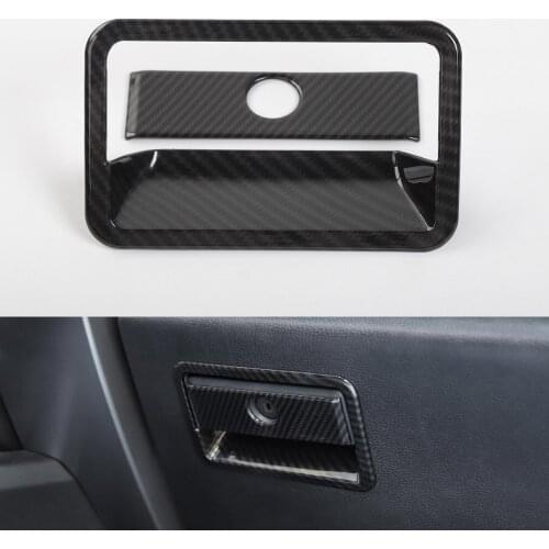 For Ford F150 2015 Up Car Dashboard Passenger Seat Storage Box Switch Button Cover Trim Stickers Interior Styling