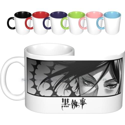 Michaelis-Kuroshitsuji Ceramic Mugs Coffee Cups Milk Tea Mug Michaelis Black Butler Ciel Phantomhive Black Butler Anime Manga