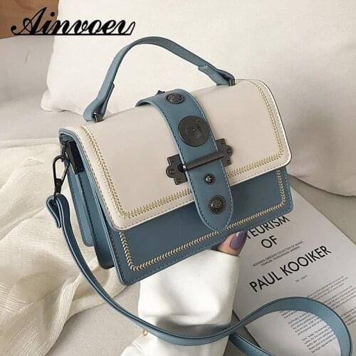 Ainvoev Korean Elegant Female Casual Messenger Bag High Quality PU Leather Handbag Fashion Shoulder Bags For Women Bolso Mujer