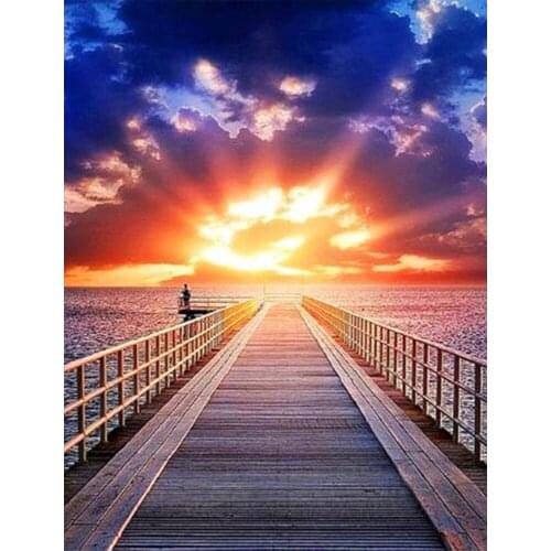 Square Round Diamond Painting Beach scenery 5D DIY Diamond Embroidery Pictures Of Rhinestones Mosaic Christmas Decoration CV320