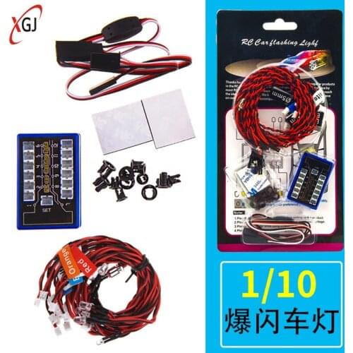 RC Remote Control Model Lamp Simulation Flash 12LED 1:10 Group Led Lights Car For 1/10 1/8 HSP Traxxas TAMIYA CC01 D90 SCX10
