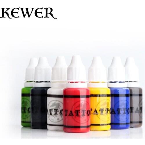 15ml 7 Colors Tattoo Ink Set Biomaser Permanent Makeup Pigment Microblading Tattoo Material Eyebrow Eyeliner Body Arts Paint