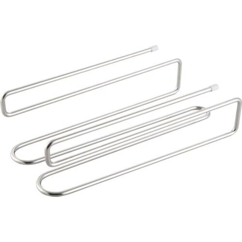 Stainless Steel Wine Glass Hanger Under Cupboard Cup Holder Cabinet Hanging Drainer Double Row Hooks Hold