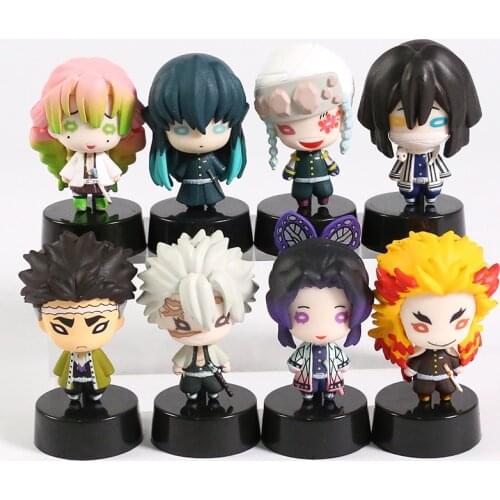 Original Demon Slayer Kochou Shinobu Rengoku Kyoujurou Uzui Tengen Tokitou Muichirou Kanroji Mitsuri Iguro Obanai Figures Set