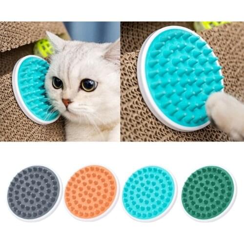 Pet Cat Comb Pet Dog Cat Bath Brush Comb Rubber Hair Fur Grooming Massaging Cat Dogs Bath Cleaning Supplies
