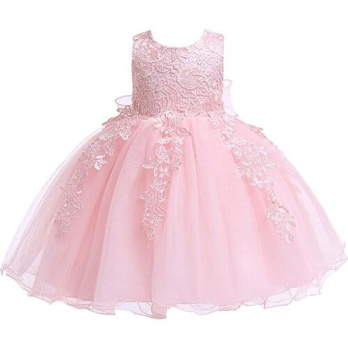 Baby Girls Dress Flower Lace Princess Dresses For Baby Girls Birthday Present Party Formal Clothes Kids Christmas Costume