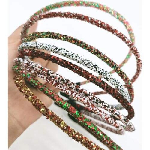 1pcs Fashion Girls chunky Glitter Hairwear Shiny Children Party Christmas Headband