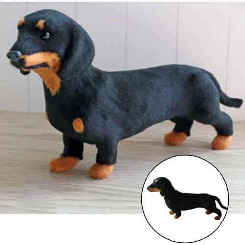 Realistic Dachshund Simulation Toy Dog Puppy Lifelike Stuffed Companion Toy Pet Dog Handcrafted Drop Shipping Simulation Toys