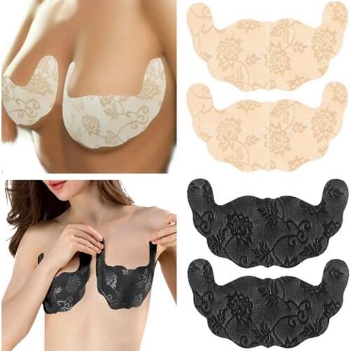 2Pcs Lingerie Self Adhesive Lift Up Breast Nipple Cover Push Up Bra Big Size Pad Invisible Breast Boob Tape Invisible Bra