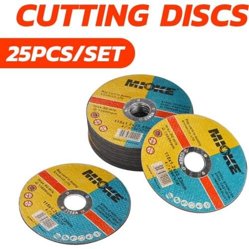 25pcs/set Thin Metal Cutting Slitting Discs Stainless Steel Sanding Grinding Discs 115mm Angle Grinder Wheel DIY Power Tools