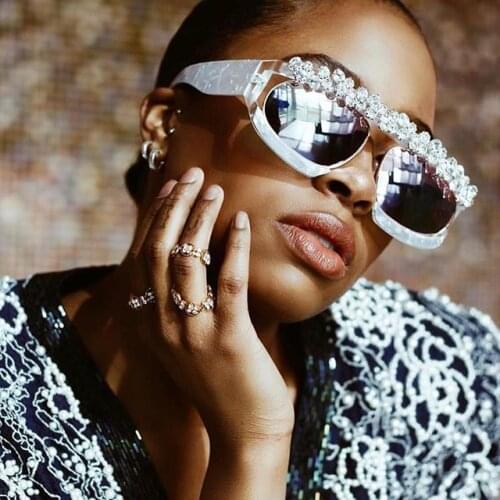 Queen Style Sunglasses Women 2021 Brand Designer Vintage glasses Women Luxury Diamond Oversize Sun Glasses for Men Retro shades