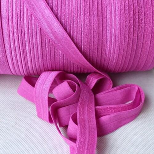 T.R RIBBON #183 garden rose 5/8" FOE elastic, solid Fold Over Elastic FOE for Headbands 50yards and 100yards/lot